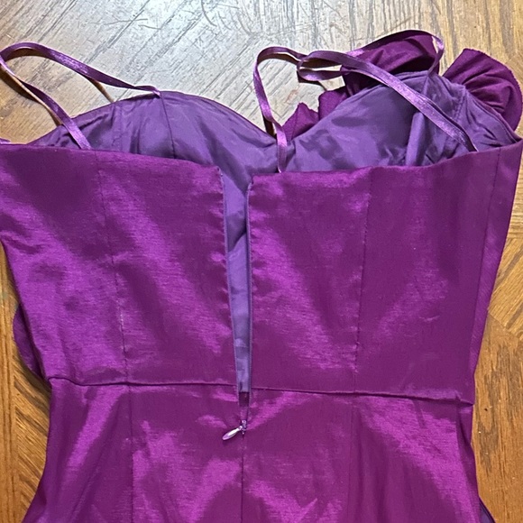 Max and Cleo Strapless Sweetheart Floral Purple Dress in size 2 (Like New!) - Picture 10 of 14